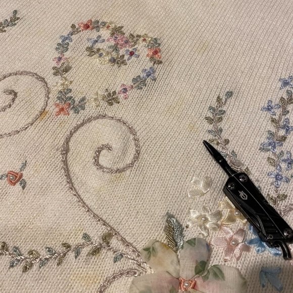 Vintage Collen's Collectables Women's Floral Knit Sweater W/ Shoulder Pads - L - Picture 4 of 12